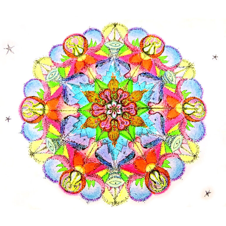 Shiva Meditation Mandala Color Version