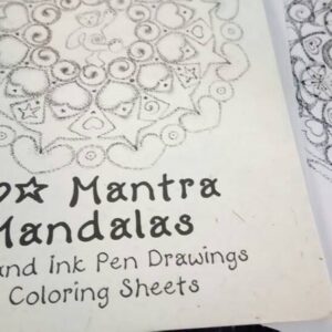 GOA MANTRA MANDALAS for Coloring, eco-friendly folder with 12 A4 Pages, spiritual art prints